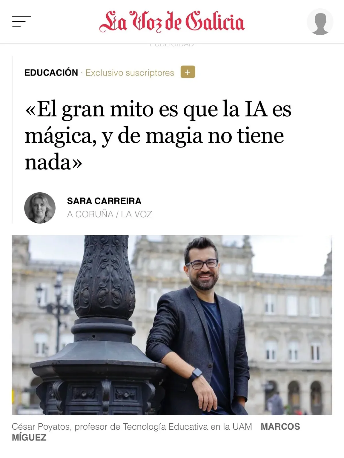 «El gran mito es que la IA es mágica, y de magia no tiene nada»