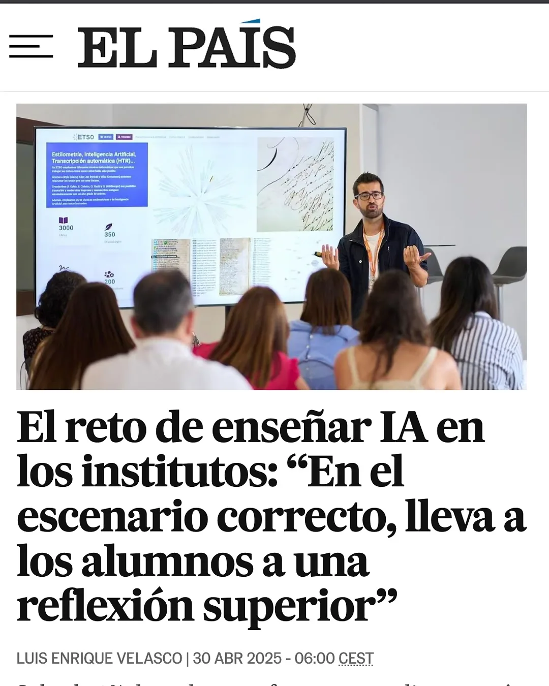 El reto de enseñar IA en los institutos: “En el escenario correcto, lleva a los alumnos a una reflexión superior”